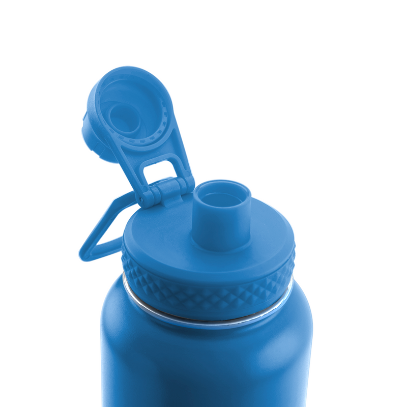 NEW Hydrapeak 32 oz Sports Water Bottle Straw and Lid, Insulated Teal Blue  flask