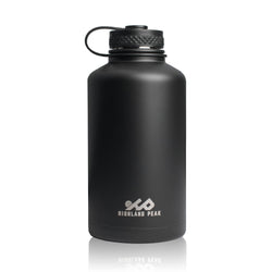 64 oz Stainless Steel Insulated Water Bottle and Beer Growler (Black)