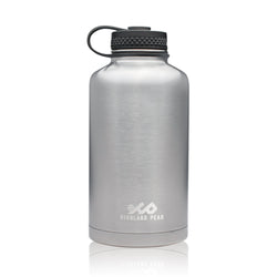 64 oz Stainless Steel Insulated Water Bottle and Beer Growler (Silver)