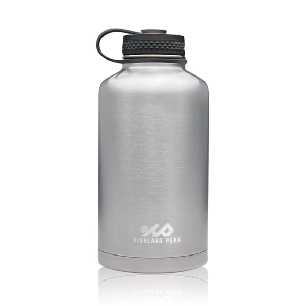 Vinotrek Insulated Wine Bottle Growler (Black/Stainless Steel)