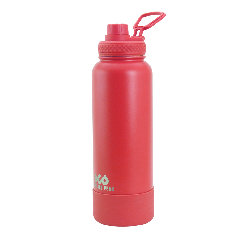 Thermos King Vacuum Insulated Stainless Steel Beverage Bottle, 40 oz, Red