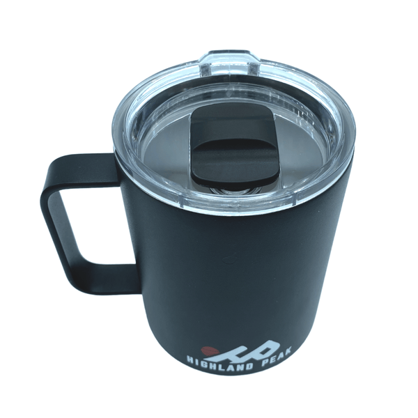 12 oz Insulated Camping Mug (Black)