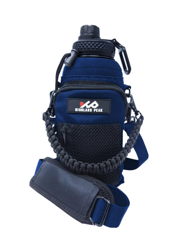 32 oz Sleeve/Carrier with Paracord Survival Handle (Blue)